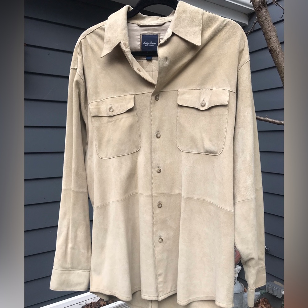 Mens Chamois Suede Shirt-jacket